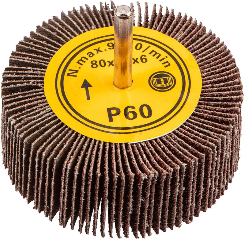Schuurschijf - 80 mm - K60 - Flexibele Lamellen de Graphite, Marron – image du produit