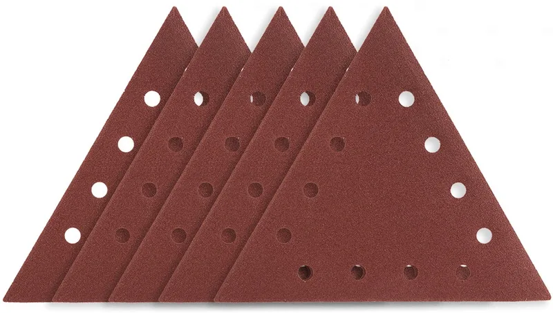Serie - Driehoekig Klittenband Schuurpapier - K80 - 5 stuks - Voor Topex 59G264 de Graphite – image du produit