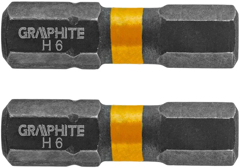 Serie - Impact Bits HEX6 - 25 mm - Duurzaam - S2 Staal by Graphite – product image