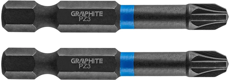 Serie - PZ3 Impact Bits - 50mm - S2 Staal - Hoog Koppel de Graphite, Bleu – image du produit