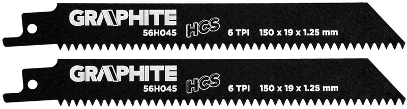 Serie - Reciprozaagblad - 150mm - 6 TPI - HCS Staal by Graphite – product image