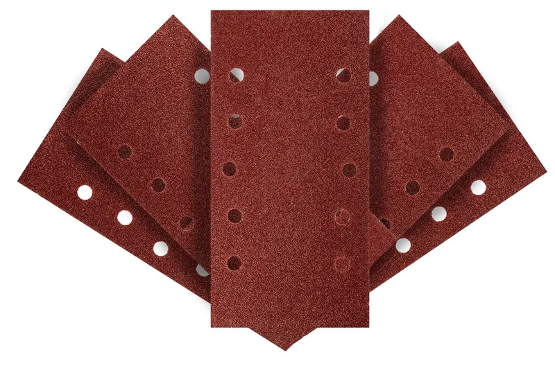Serie - Schuurpapier met Klittenband - 115 x 230 mm - K40 - 5 Stuks - Met Gaten de Graphite – image du produit