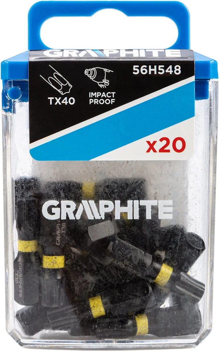 TX40 - Impact Bits - 25 mm - 20 Stuks de Graphite – image du produit