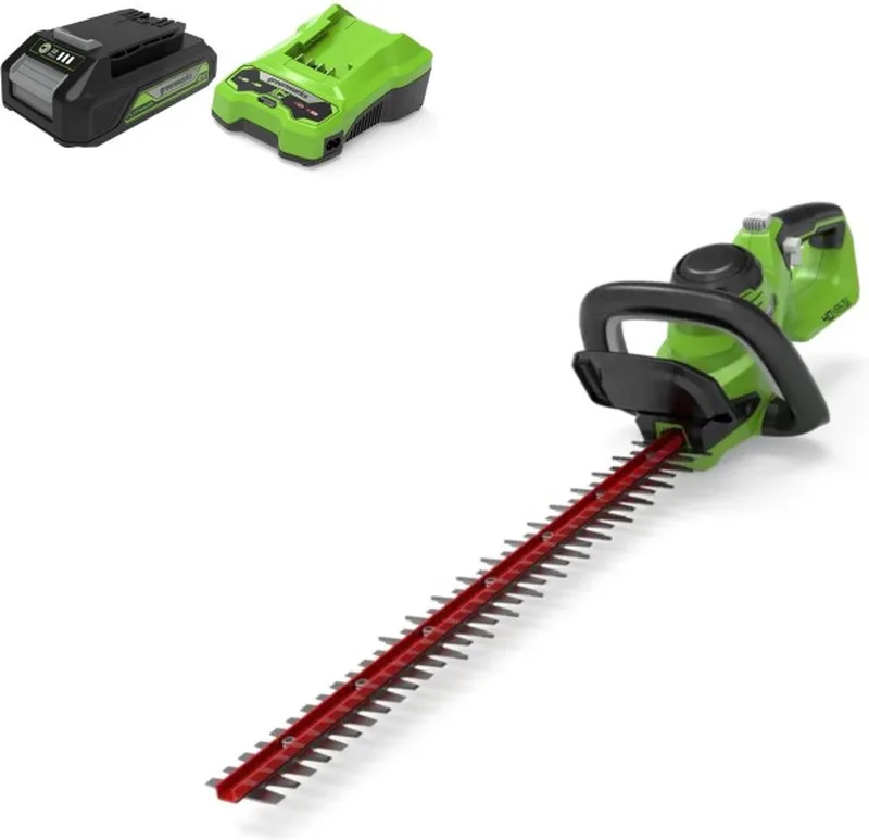 40 volt accu heggenschaar incl 2.0Ah accu en oplader G40HT61K2 de Greenworks – image du produit