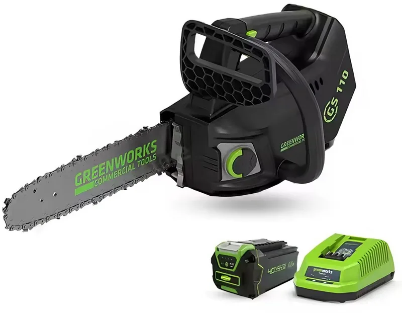 40V Elektrische Kettingzaag - 10 Inch - Snoeizaag – Takkenzaag – Handzaag - Kettingsnelheid: 15 m/s - Brushless - Inc. accessoires de Greenworks – image du produit