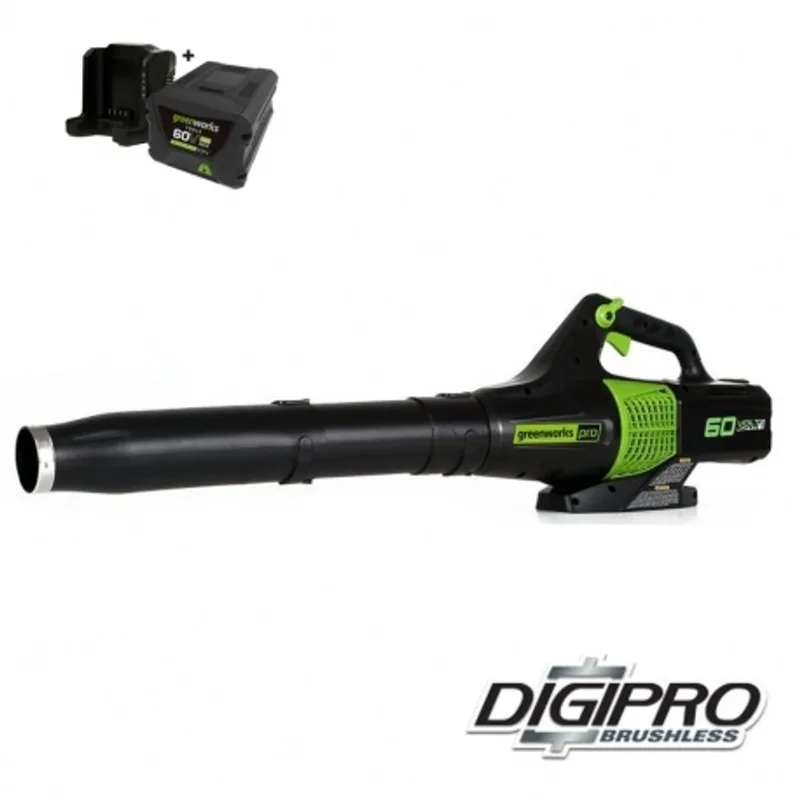 60V accu bladblazer + 4 Ah accu van Greenworks – productafbeelding