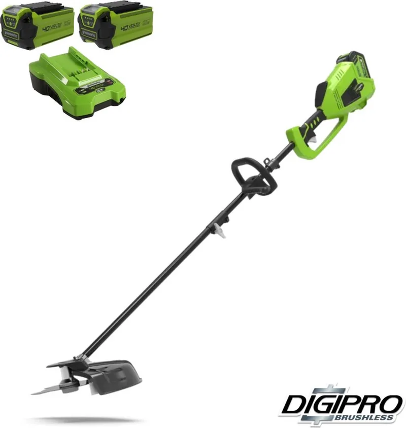 accu trimmer en bosmaaier incl 2 accu's en lader GD40BCK2X von Greenworks – Produktbild