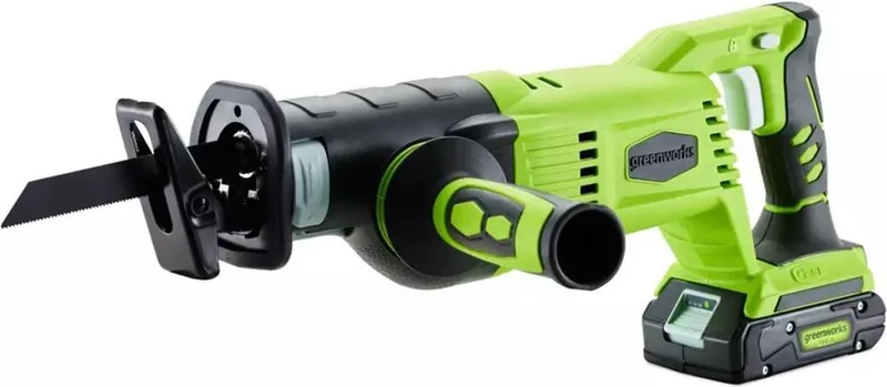 Reciprozaag zonder 24 V accu G24RS 1200007 de Greenworks, Vert, Noir – image du produit