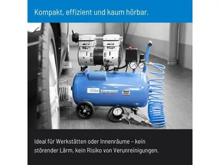24 Liter Professionele Compressor -Super Stil (68 DB) by Güde, Blue – product image 4 of 5