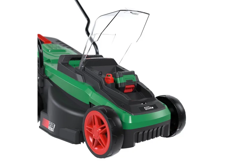 Accu Grasmaaier 320/20-4 [95850] - Werkbreedte 32cm, Inclusief 4.0Ah accu & Lader, Inclusief 30 liter opvangbak, Borstelloze motor, Compact & Lichtgewicht van Güde – productafbeelding 3 van 5