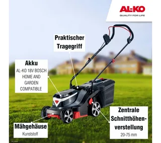 Akkurasenmäher Akku-Rasenmäher 3.22 Li Easy, 36V 32 cm, (2 x 18V Bosch Home + Garden) de Güde – image du produit 2 sur 5