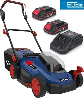 Akkurasenmäher City Rasenmäher RM 18/33 18V, 33 cm t + 2x Akku 2.0 Ah + Ladegerät von Güde – Produktbild 2 von 5
