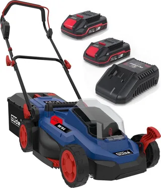 Akkurasenmäher City Rasenmäher RM 18/33 18V, 33 cm t + 2x Akku 2.0 Ah + Ladegerät von Güde – Produktbild 1 von 5