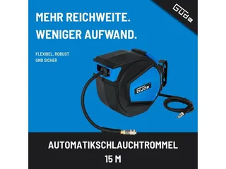 Automatische slanghaspel 15 m van Güde, Blauw – productafbeelding 2 van 5
