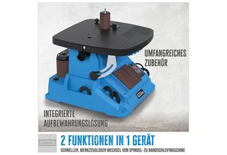 Bandschleifer Spindel-Bandschleifmaschine GSBSM 500, max. 2000 U/min, 480 m/min de Güde, Bleu – image du produit 3 sur 5