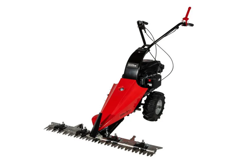 Benzinrasenmäher Balkenmäher GBM 87.1 Wiesenmäher 4,8PS Schnittbreite 870mm Primerpumpe, 87 cm Schnittbreite, (Artikel), Auch große Flächen mit hohem Gras de Güde, Rouge – image du produit 1 sur 5