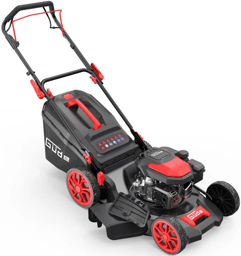 Benzinrasenmäher »Big Wheeler 514.9 R«, 51 cm Schnittbreite, für Rasenflächen bis 1800m² von Güde, Rot, Schwarz – Produktbild 3 von 5