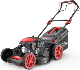 Benzinrasenmäher »Big Wheeler 514.9 R«, 51 cm Schnittbreite, für Rasenflächen bis 1800m² von Güde, Rot, Schwarz – Produktbild 2 von 5