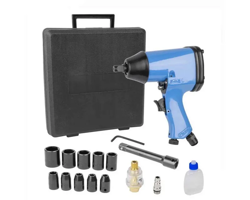 Druckluftgeräte-Set Druckluft Schlagschrauber Satz 10 Stecknüsse 1/2 Zoll Koffer 16-teilig von Güde – Produktbild