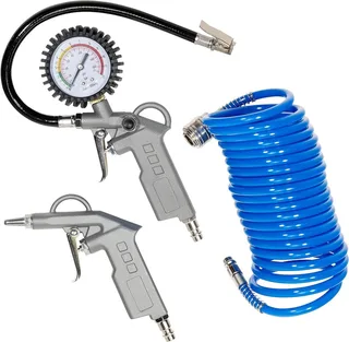 Druckluftgeräte-Set Güde Druckluft-Set 3-tlg. Reifenfüller Spiralschlauch Ausblaspistole de Güde – image du produit 1 sur 5