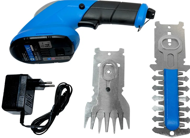 Gartenpflege-Set Gras- und Strauchschere GPS 3,6V-1.5 LI-ION, inkl. Akku und Ladegerät von Güde, Blau – Produktbild 3 von 4