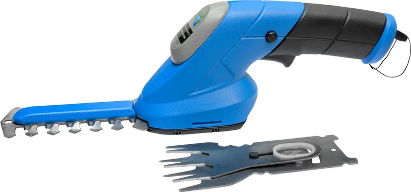 Gartenpflege-Set Gras- und Strauchschere GPS 3,6V-1.5 LI-ION, inkl. Akku und Ladegerät von Güde, Blau – Produktbild 2 von 4