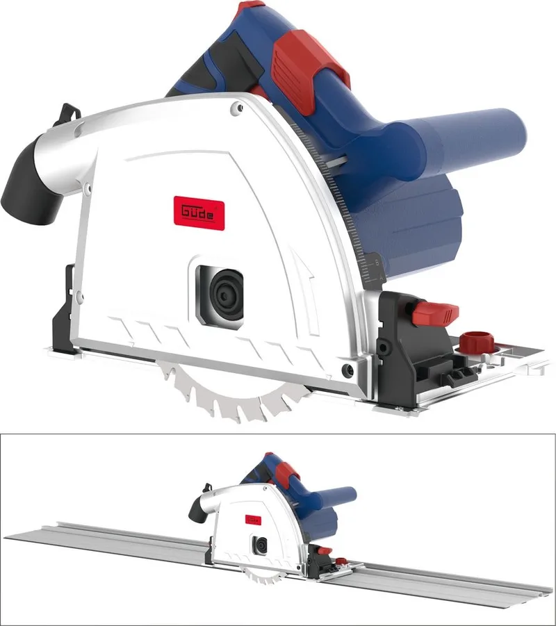 Invalzaag TS 57-1400 KE Set – 1400W – 165 mm – Inclusief 2 Geleiderails de Güde – image du produit 1 sur 7