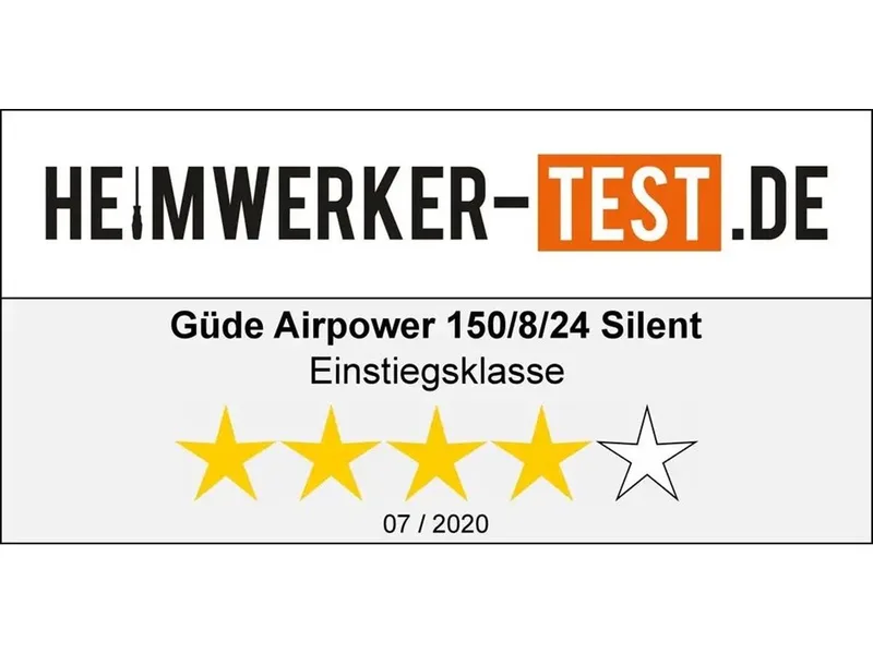 Kompressor Airpower 150/8/24 SILENT Set, max. 8 bar, 24 l, 24L, 8bar, 3tlg by Güde – product image 3 of 5