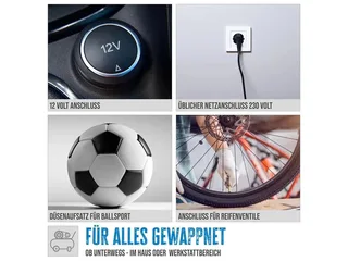 Kompressor Dual Drive 12/230V/5-tlg., max. 8 bar, Set, 8 bar max. Betriebsdruck, 110 W Motorleistung de Güde – image du produit 4 sur 5