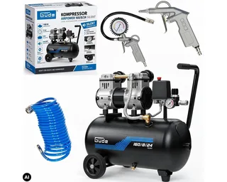 Kompressor Flüster Kompressor Airpower 160/8/24 SILENT Leise + 3er Druckluft Set de Güde – image du produit 1 sur 2