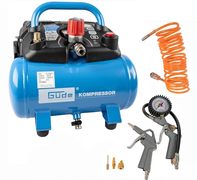Kompressor Kompressor Airpower 190/08/6 + Reifenfüller, Ausblaspistole, Schlauch by Güde – product image 1 of 5