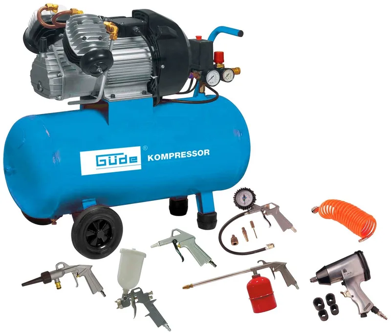 Kompressor Set 400/10/50 DG, 2200 W, max. 10 bar, 50 l von Güde – Produktbild