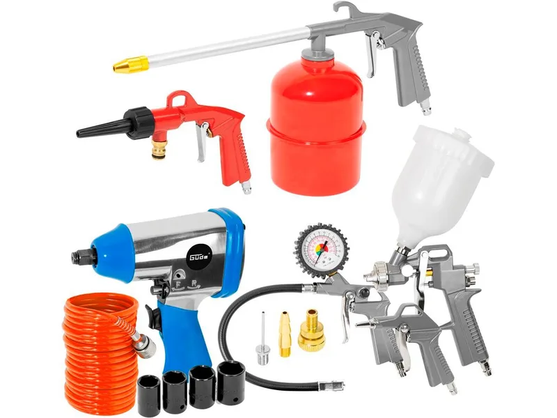 Kompressor Set 405/10/50 15 TLG, 2200 W, max. 10 bar, 50 l, Set, 2,2 kW, 10 bar max. Betriebsdruck, 50 l Kesselinhalt, Druckminderer de Güde – image du produit 2 sur 5