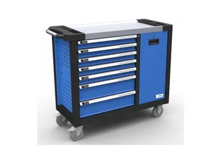 Werkzeugwagen Werkstattwagen Premium GWPV 7/1, leer, unbestückt de Güde, Bleu – image du produit 1 sur 5