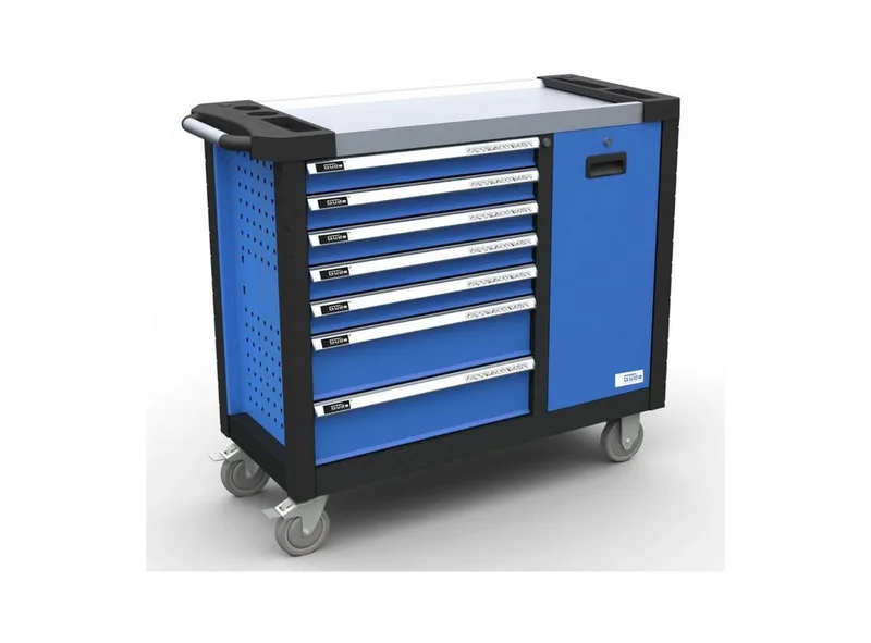 Werkzeugwagen Werkstattwagen Premium GWPV 7/1, leer, unbestückt de Güde, Bleu – image du produit 1 sur 5