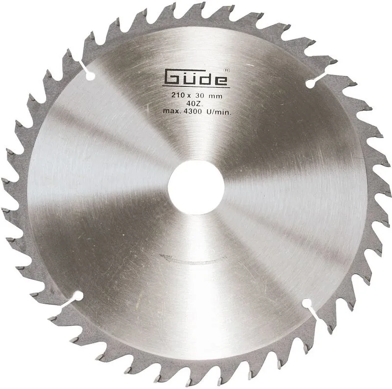 zaagblad 210x30 mm 40 Tands HM de Güde – image du produit