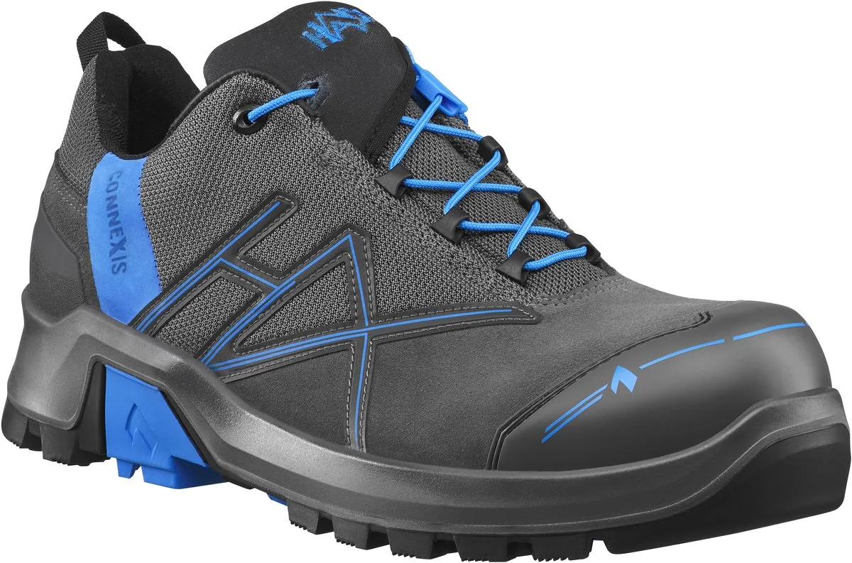 Veiligheidsschoenen Haix CONNEXIS Safety+ GTX laaggrijs/blauw de Haix, Gris – image du produit