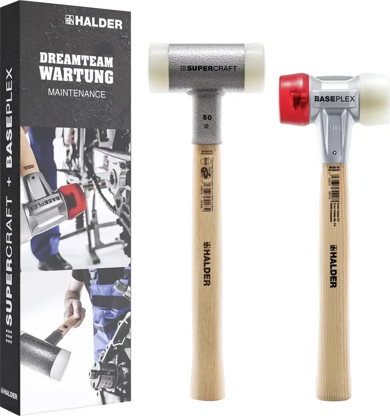 Aktionsbox Dreamteam 3366s001 Hammer-Set rückschlagsfrei 1100 g 130 mm 2 St. by Halder – product image