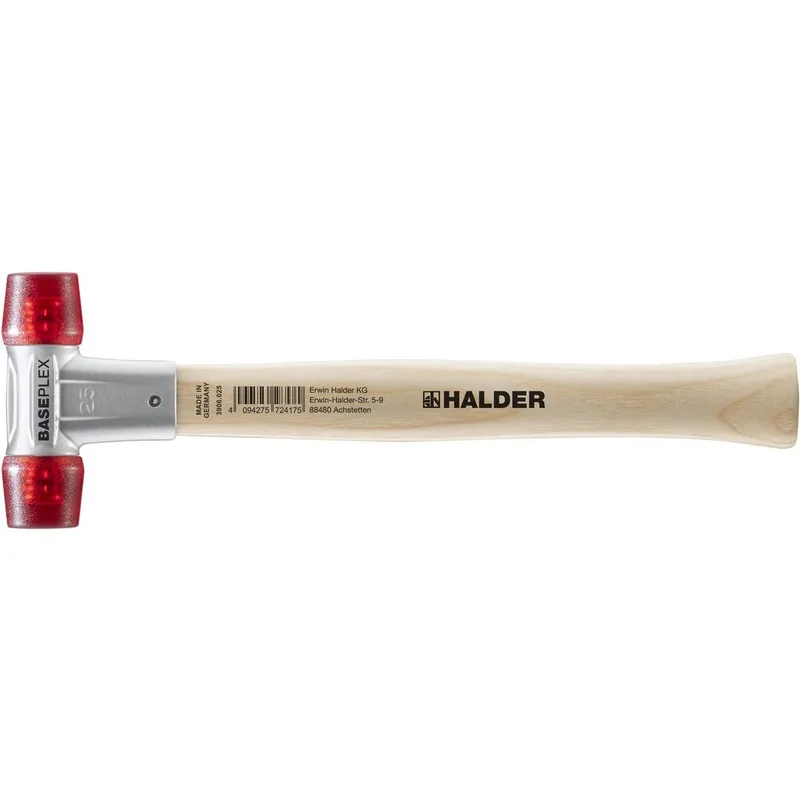 BASEPLEX Schonhammer Ø 25 mm Celluloseacetat mit Zindruckgussgehäuse von Halder – Produktbild