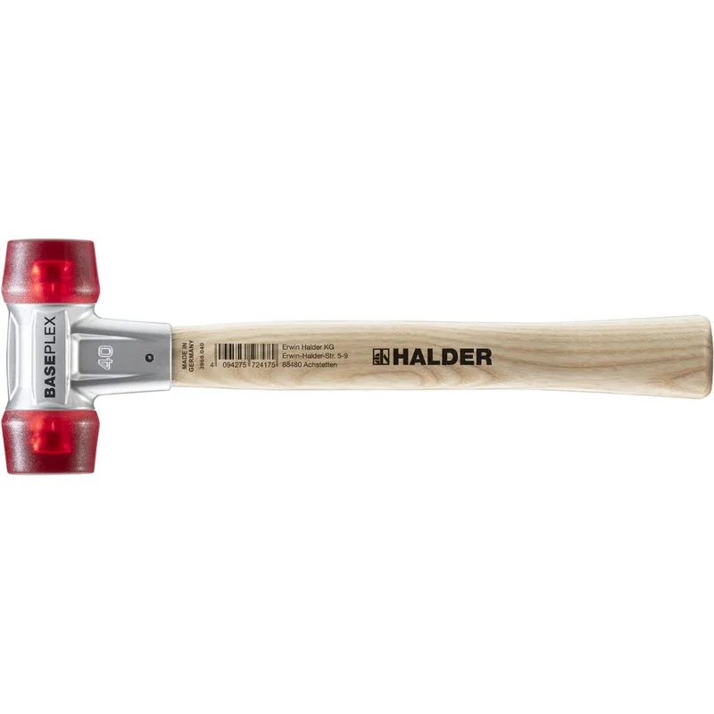 BASEPLEX Schonhammer Ø 40 mm Celluloseacetat mit Zindruckgussgehäuse van Halder – productafbeelding