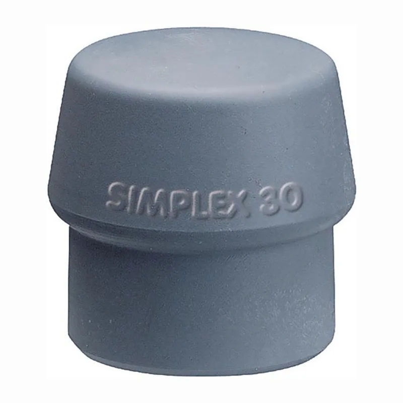 Hamer dop SIMPLEX, TPE-mid, grijs, Ø 40 van Halder – productafbeelding
