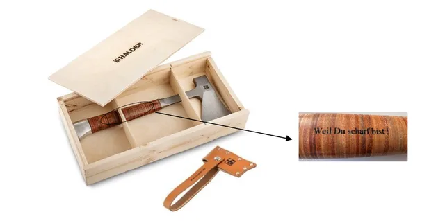 Handbeil Weil du scharf bist! in Geschenkbox Sonderedition