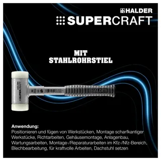 Ø40 mm SUPERCRAFT 3377 Terugslagvrije hamer staal Nylon - 3377.040 von Halder – Produktbild 2 von 2