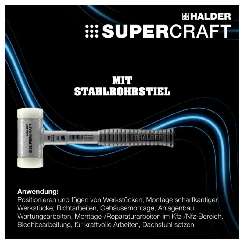 Ø40 mm SUPERCRAFT 3377 Terugslagvrije hamer staal Nylon - 3377.040 von Halder – Produktbild 2 von 2