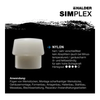 Schonhammer Simplex Alug. 40mm Gummi/Nylon von Halder – Produktbild