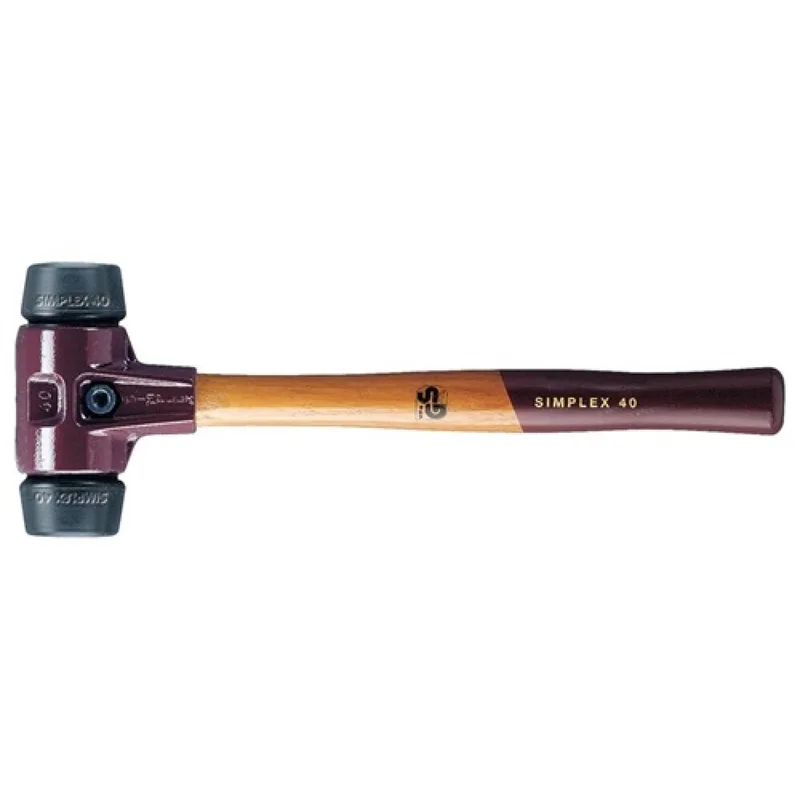 Schonhammer SIMPLEX L.490mm Kopf-D.80mm mittelh.HO Gum.schwarz HALDER von Halder – Produktbild