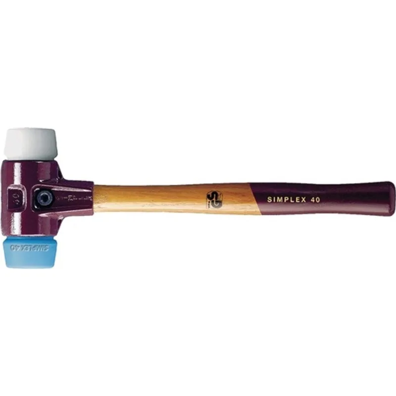 Schonhammer SIMPLEX L.350mm Kopf-D.50mm weich/mittelh.HO TPE-soft blau/Superpl. by Halder – product image 1 of 2