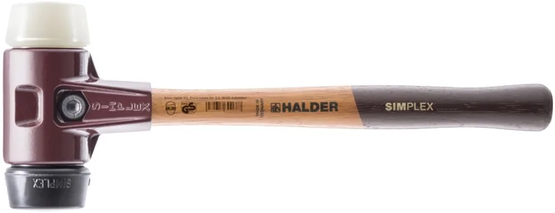 SIMPLEX 3028.040 Kunststof hamer Ergonomische handgreep, Hard, Middelhard 650 g 325 mm 1 stuk(s) van Halder, Kleurloos – productafbeelding