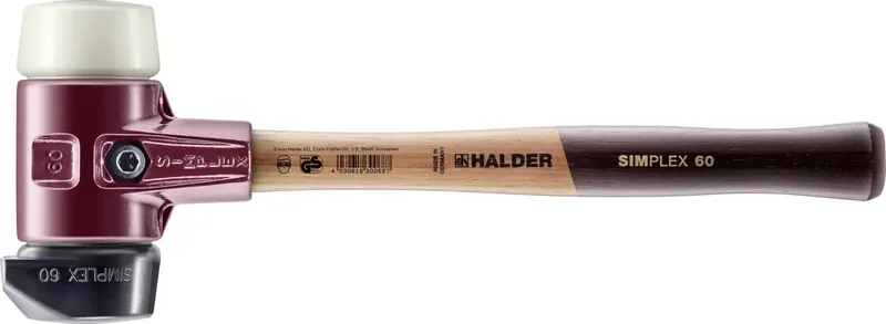 SIMPLEX 3028.260 Schonhammer ergonomischer Griff, hart, mittelhart 1550 g 405 mm 1 St. by Halder – product image