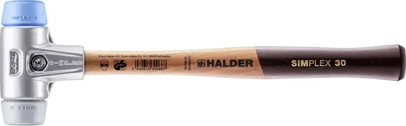 SIMPLEX 3113.030 Schonhammer ergonomischer Griff, mittelhart, weich 185 g 295 mm 1 St. by Halder – product image 1 of 2